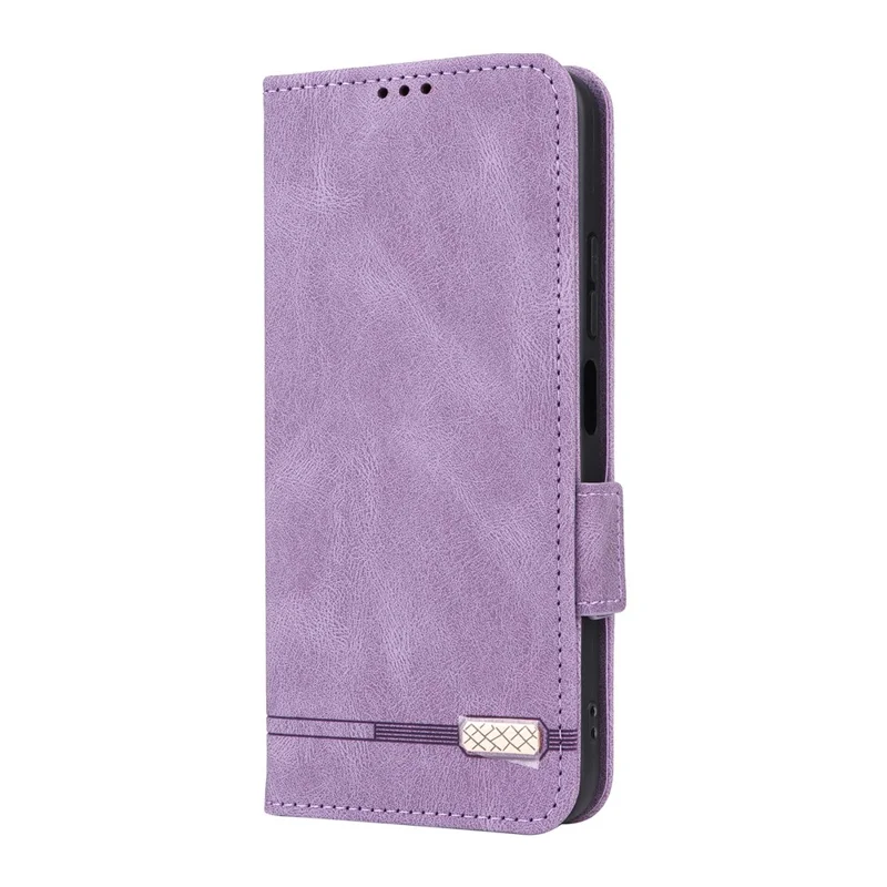 Phone Case For Xiaomi Poco C85x 5G / Redmi A7 Pro 4G (171.56mm) / Redmi A7 Pro 5G Leather Wallet Flip Phone Cover with Hardware Decor - Purple
