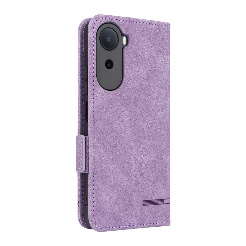 Phone Case For Xiaomi Poco C85x 5G / Redmi A7 Pro 4G (171.56mm) / Redmi A7 Pro 5G Leather Wallet Flip Phone Cover with Hardware Decor - Purple