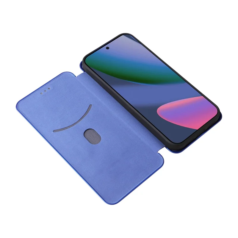 For Google Pixel 11 Pro XL Phone Case Carbon Fiber Texture Drop-Proof PU Leather Phone Cover - Blue