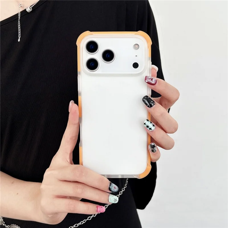 Compra al por mayor de funda mate de acrílico para iPhone 17 Pro, funda protectora de TPU, TPE y PC con textura suave al tacto - Naranja