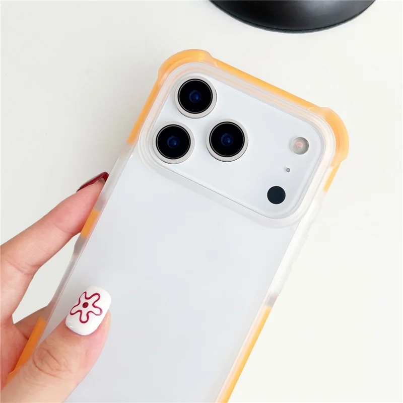 Compra al por mayor de funda mate de acrílico para iPhone 17 Pro, funda protectora de TPU, TPE y PC con textura suave al tacto - Naranja