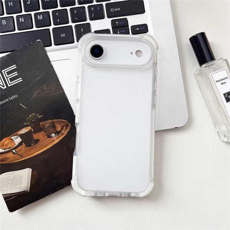 Partiköp för iPhone Air frostad akrylskal hudvänlig TPU TPE PC-skyddsomhölje - Vit