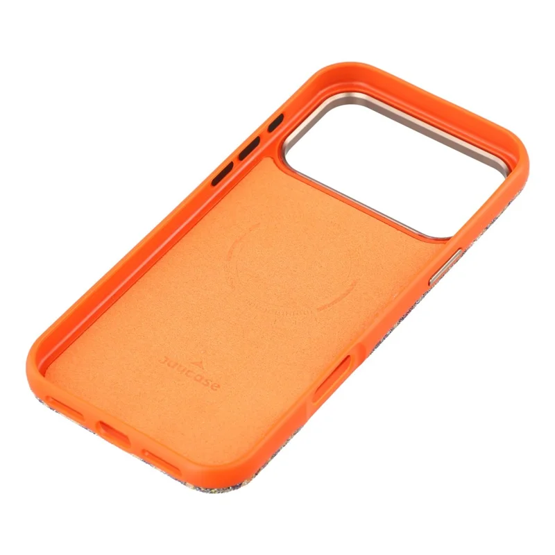 JAUCASE for iPhone 17 Pro Magnetic Case Glitter Queen Pattern Shockproof TPU PC Cover - Orange