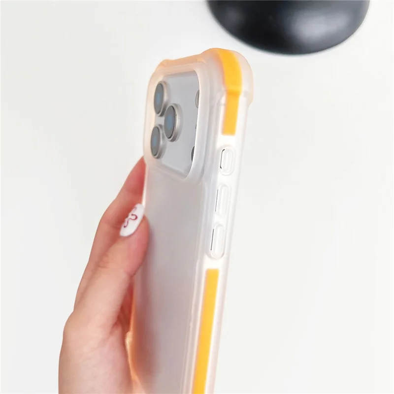 Bulk Purchasing for iPhone 17 Pro Max Frosted Acrylic Case Skin-friendly TPU TPE PC Protective Cover - Orange