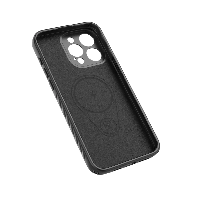 Coque magnétique pour iPhone 14 Pro avec pied pivotant, housse en TPU et PC - Noir