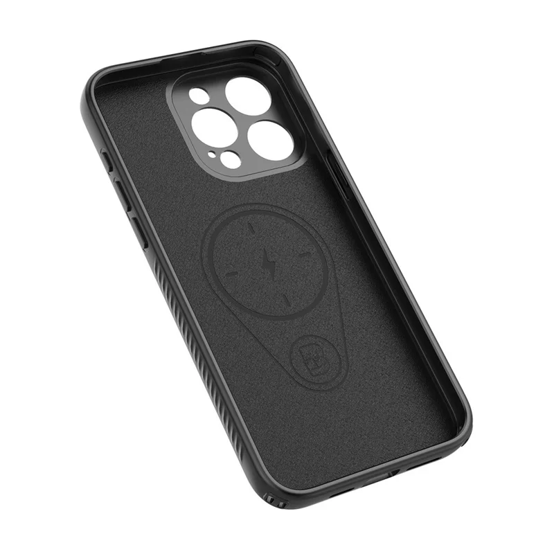 Capa Magnética para iPhone 14 Pro Max com Suporte Giratório TPU PC - Preto