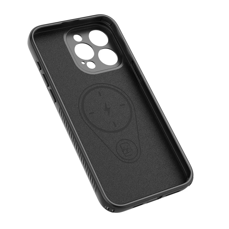For iPhone 13 Pro Magnetisk Case Rotationsstøtte TPU PC Telefondæksel - Sort