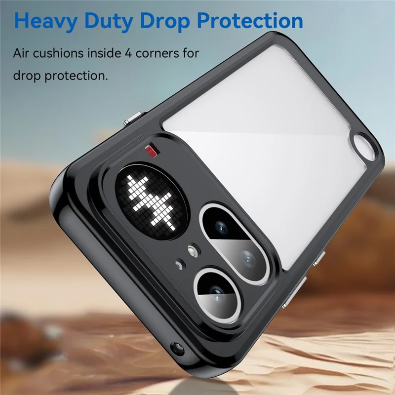 For Nothing Phone (4a) Pro Case TPU + Acrylic Protective Clear Phone Cover - Black