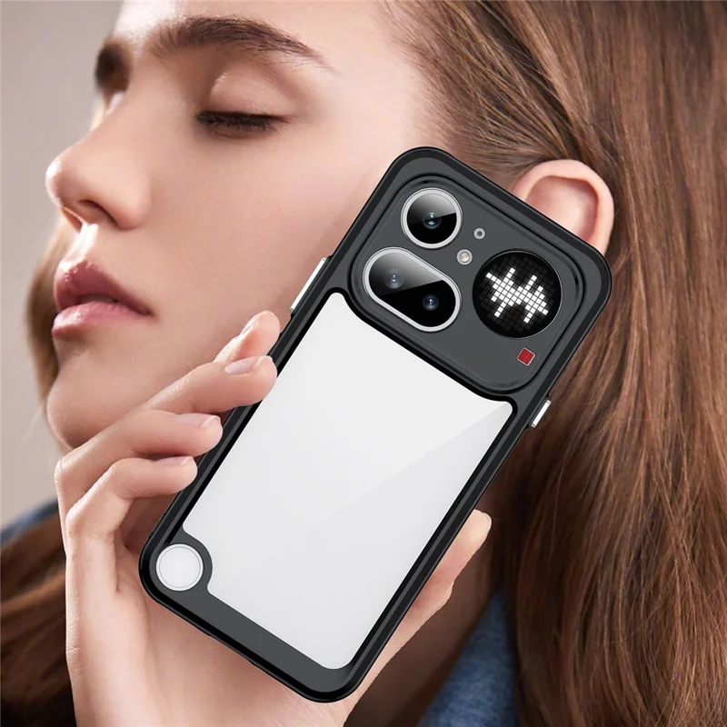 For Nothing Phone (4a) Pro Case TPU + Acrylic Protective Clear Phone Cover - Black