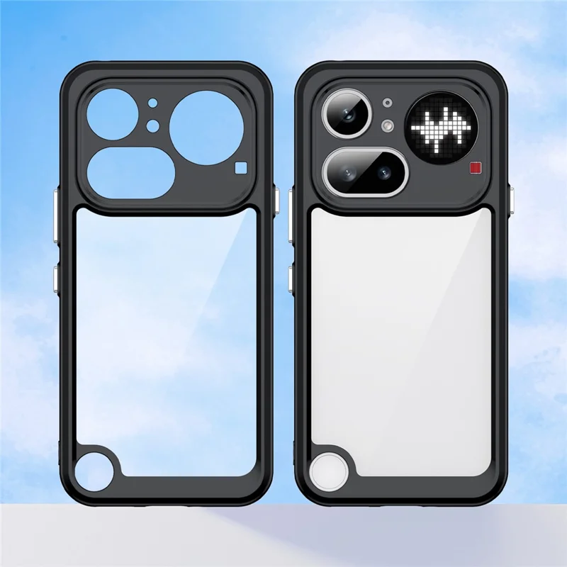 For Nothing Phone (4a) Pro Case TPU + Acrylic Protective Clear Phone Cover - Black
