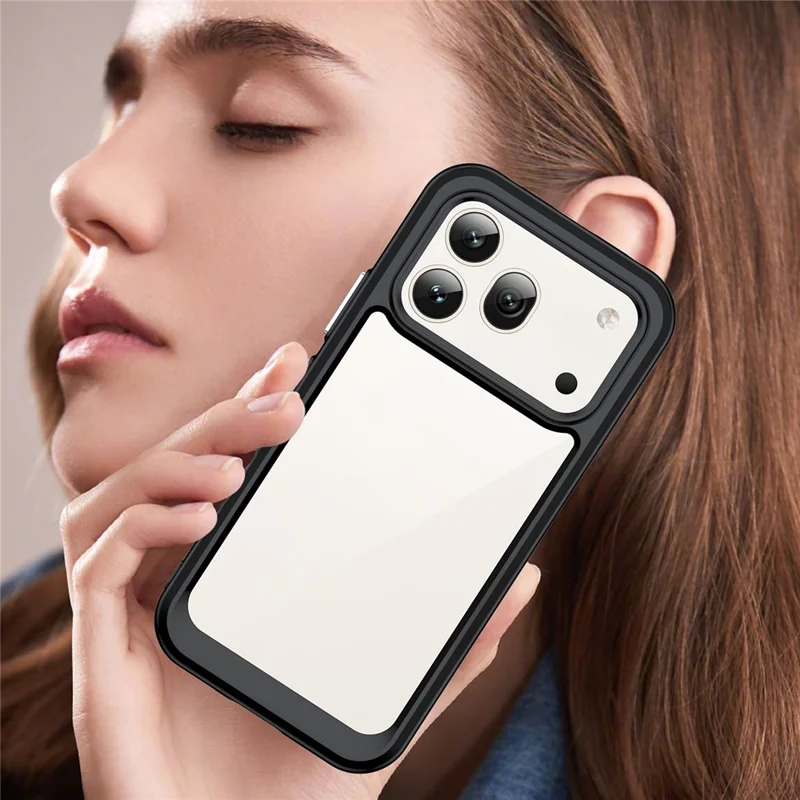 Чехол для Honor 600 5G / 600 Pro 5G из ТПУ и акрила защитный прозрачный чехол для телефона - черный