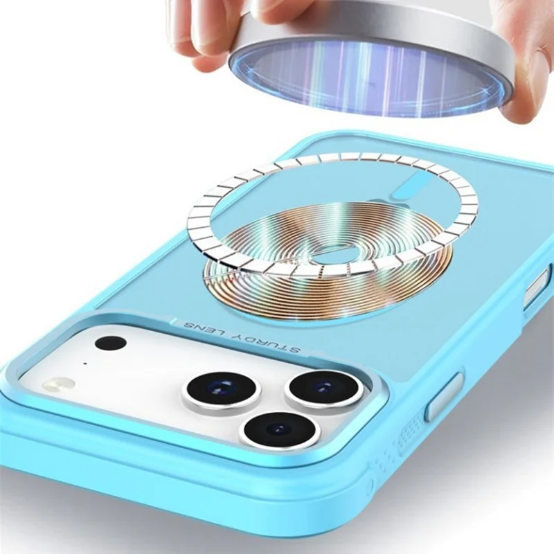 Bulk Purchasing for iPhone 17 Pro Max Magnetic Case Skin-friendly TPU PC Cover Compatible with MagSafe - Lake Blue