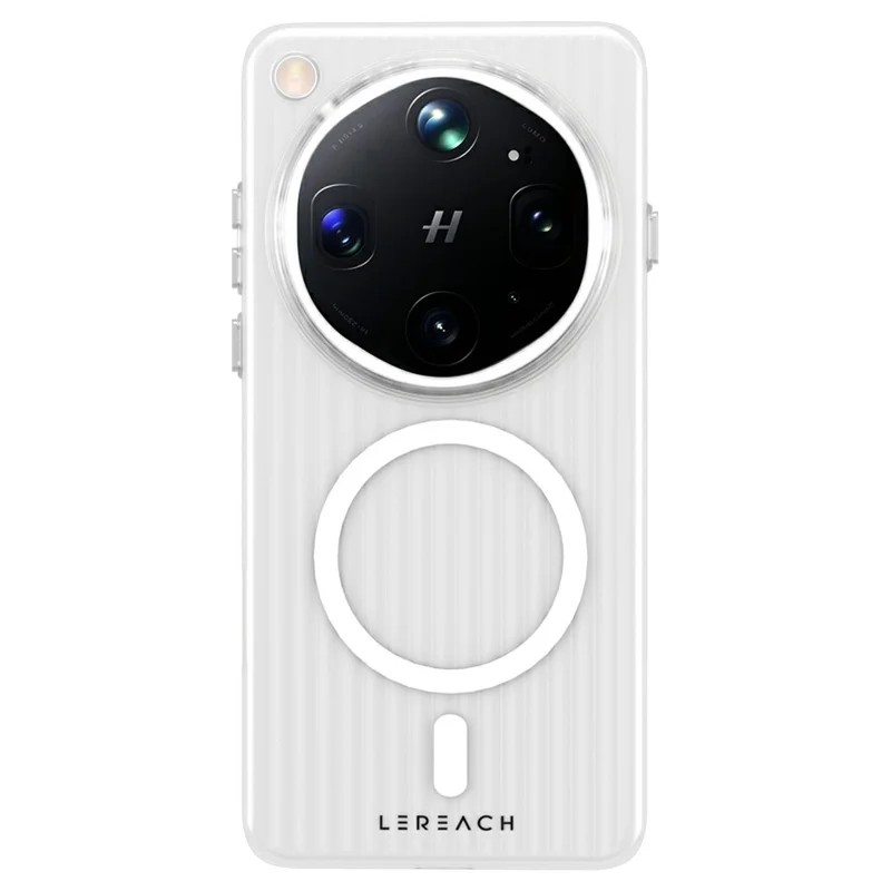 LEREACH TOC Series for Oppo Find X9 Ultra 5G Magnetic Case Flowing Grid PC Phone Cover - White