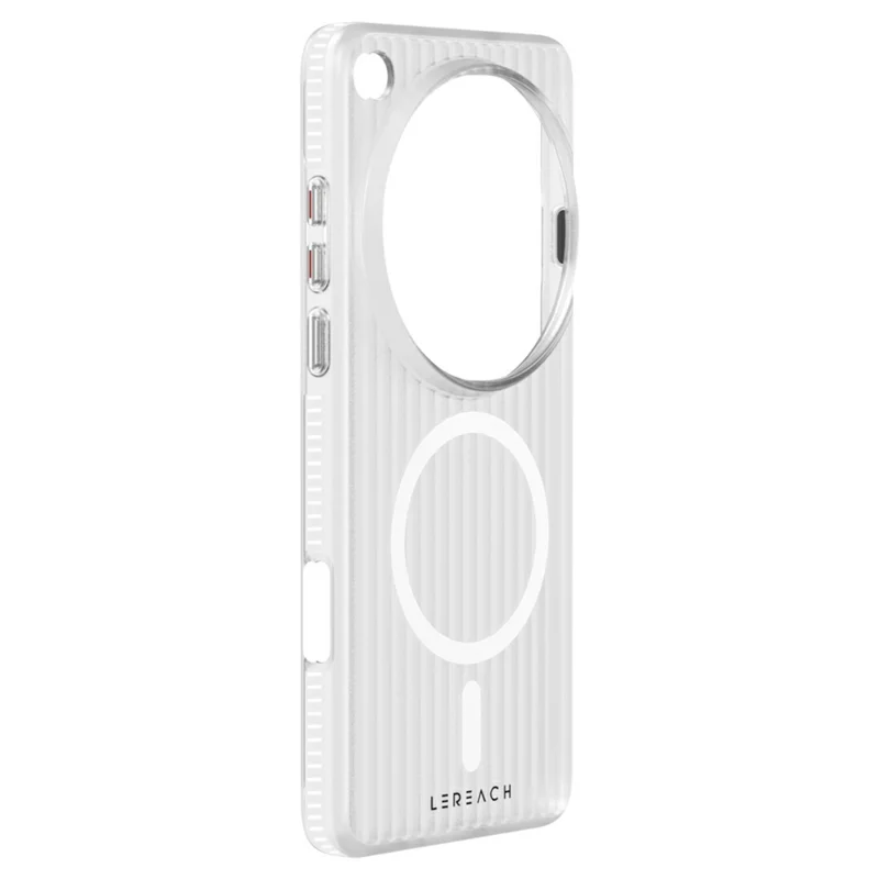 LEREACH TOC Series for Oppo Find X9 Ultra 5G Magnetic Case Flowing Grid PC Phone Cover - White