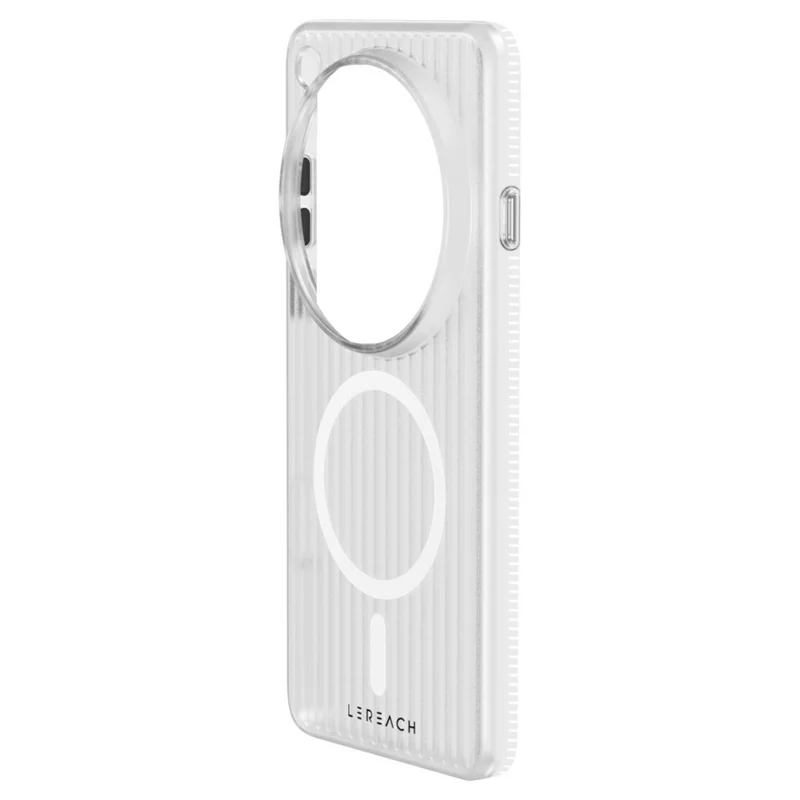 LEREACH TOC Series for Oppo Find X9 Ultra 5G Magnetic Case Flowing Grid PC Phone Cover - White