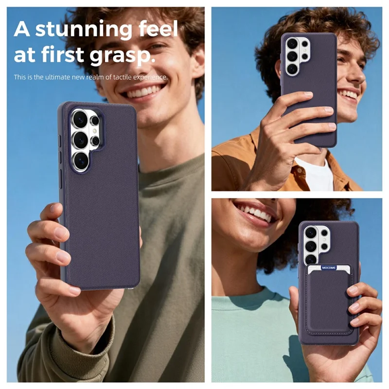 For Samsung Galaxy S26 Ultra Magnetic Case Tech Fabric TPU Shockproof Cover - Purple