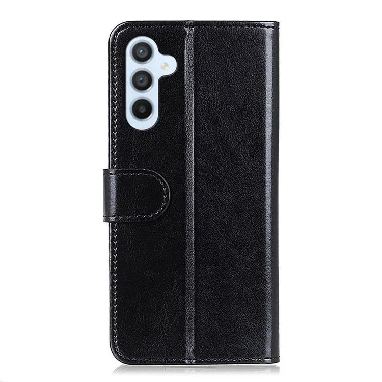 Custodia Antisbucciamento per Samsung Galaxy A54 5G, Custodia Portafoglio Magnetica Crazy Horse Texture PU Pelle Flip Cover - Nero