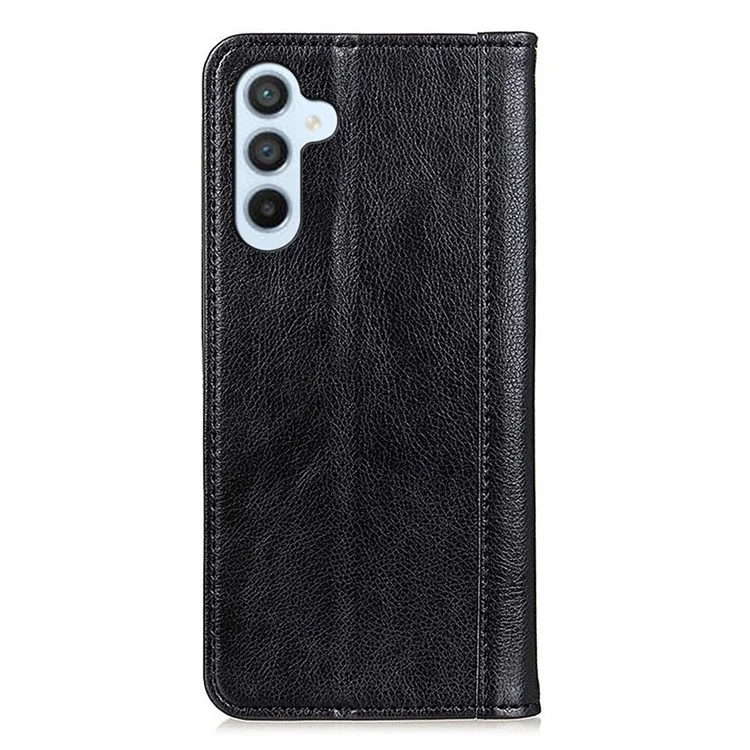 Per Samsung Galaxy A54 5G Litchi Texture Custodia in pelle split con supporto Wallet Magnetic Auto-absorbed Inner TPU Cover - Nero