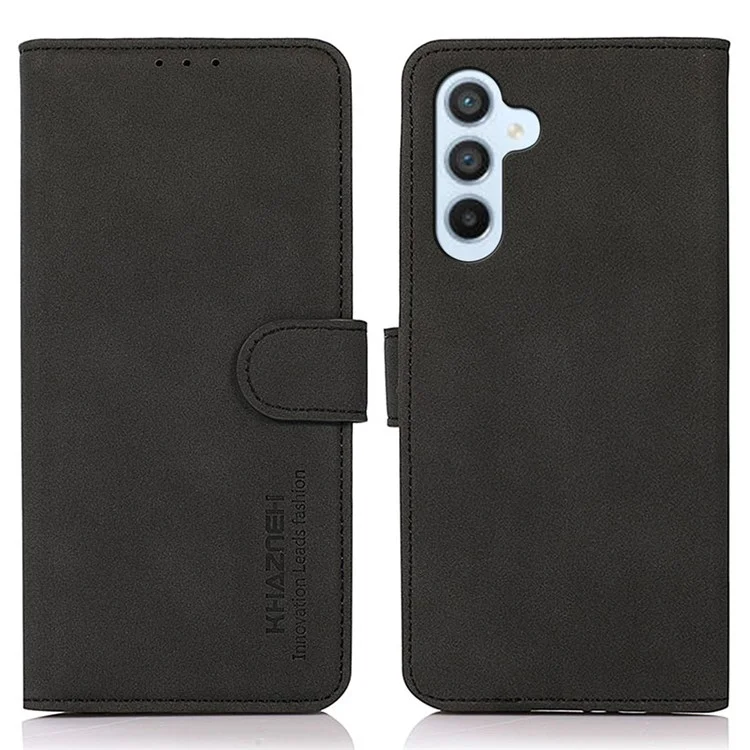 KHAZNEH Per Samsung Galaxy A54 5G Custodia Portafoglio in Pelle PU Testurizzata Chiusura Magnetica Sicura Funzione Supporto Flip Cover - Nero