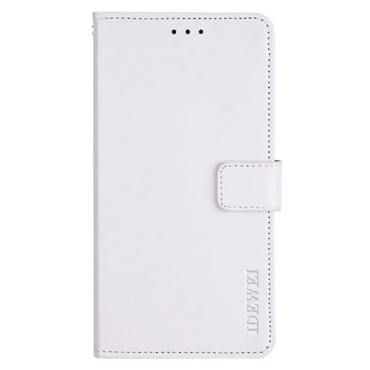 Idewei Per Huawei Nova Y61 4G Shock Che Assorbono il Portafoglio Per Flip Portafoglio di Flip Portafoglio Crazone Texture Crazy Horse Texture Case di Protezione - Bianca