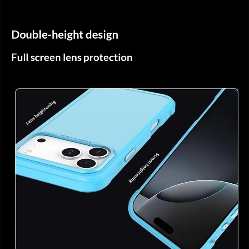 Bulk Purchasing for iPhone 17 Pro Max Case Skin-friendly Anti-Shock TPU PC Protective Cover - Lake Blue