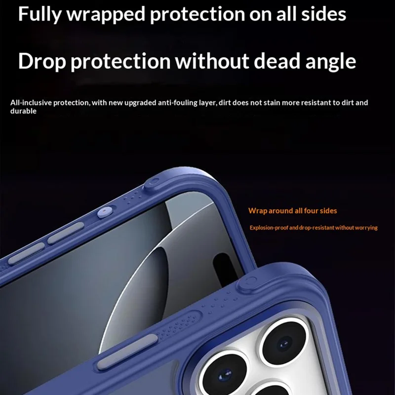 Bulk køb til iPhone 17 Pro Max Magnetisk Cover Hudvenlig Anti-stødt TPU PC Beskyttende Hylster med 120° Stand med understøttelse af Magsafe - Sort