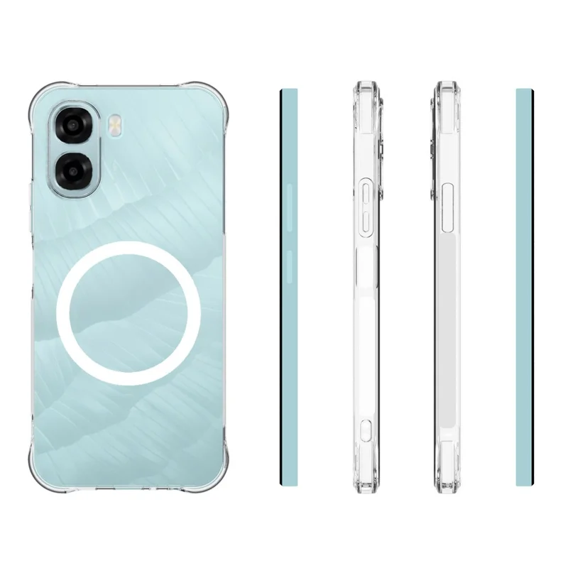 Bulk Purchasing for Oppo A6x 4G  /  A6x 5G Magnetic Case TPU Anti-drop Phone Back Cover - Transparent