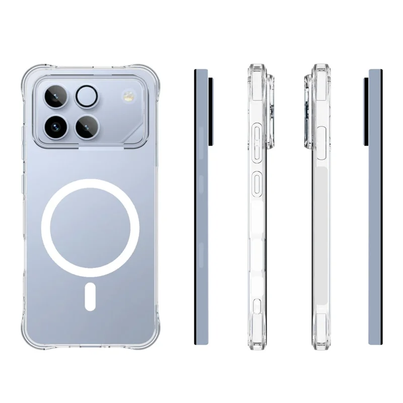 Compra al por mayor de funda magnética Honor Win 5G, carcasa trasera transparente de TPU anti-caída para teléfono