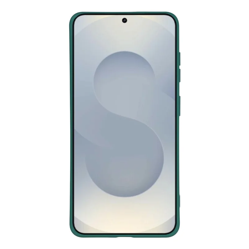 For Samsung Galaxy S26+ Case TPU Back Soft Anti-Scratch Fiber Lining Phone Cover - Army Green