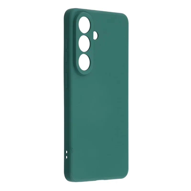 For Samsung Galaxy S26+ Case TPU Back Soft Anti-Scratch Fiber Lining Phone Cover - Army Green