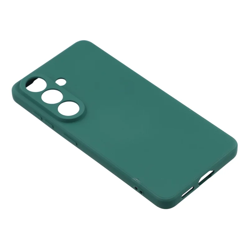 For Samsung Galaxy S26+ Case TPU Back Soft Anti-Scratch Fiber Lining Phone Cover - Army Green