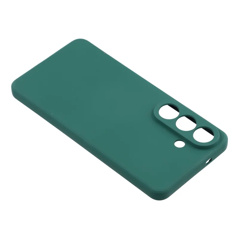 For Samsung Galaxy S26+ Case TPU Back Soft Anti-Scratch Fiber Lining Phone Cover - Army Green