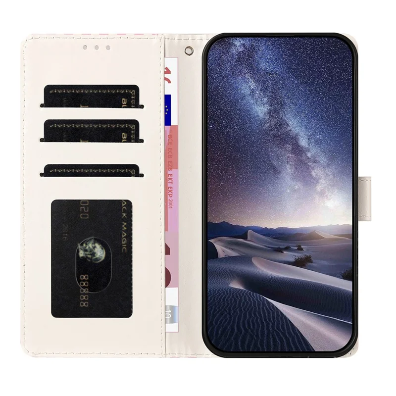 For iPhone 17 Pro Max Wallet Case Vintage Stripes Leather Stand Flip Phone Cover with Wrist Strap - Purple