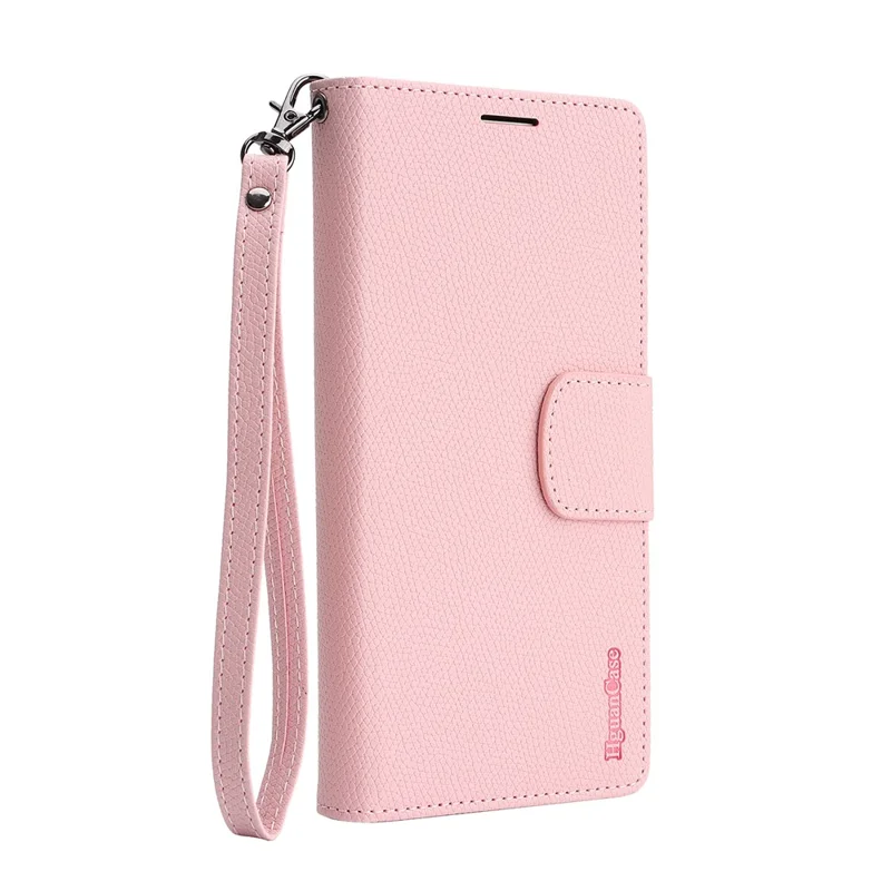 HGUANCASE For iPhone 17 Pro Max Case Wallet Stand Detachable Vintage Leather Phone Cover with Wrist Strap - Pink