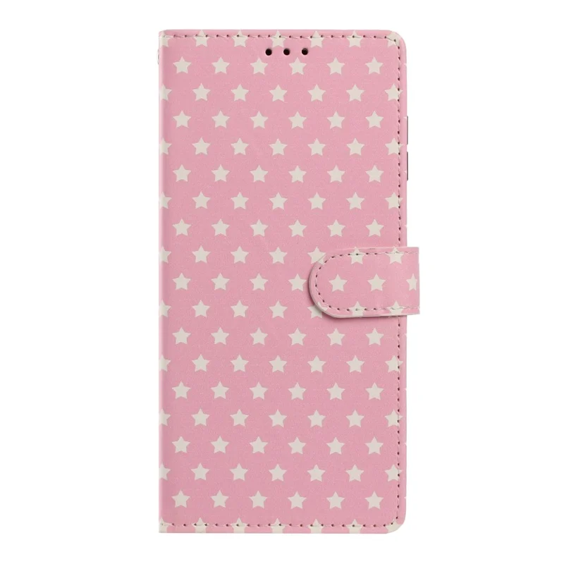 Für iPhone 17 Hülle Sternmuster PU-Leder-Mappen-Stand-Handyhülle mit Handschlaufe - Rosa