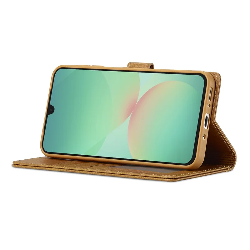 LC.IMEEKE Étui Portefeuille pour Samsung Galaxy A27, Housse en Cuir Texturé Veau - Jaune