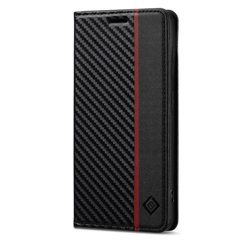 LC.IMEEKE For Samsung Galaxy A27 Wallet Case Carbon Fiber Texture Leather Phone Cover - Vertical Stripe