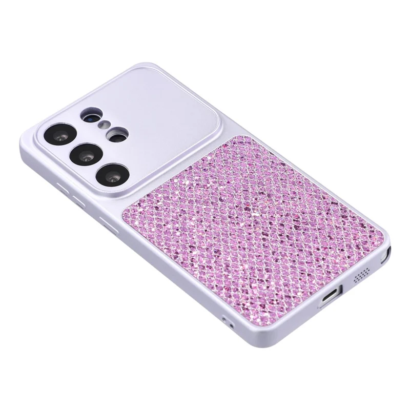 For Samsung Galaxy S25 Ultra Case Diamond Glitter TPU Shockproof Cover - Purple