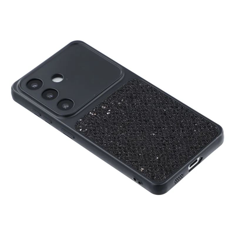For Samsung Galaxy S25 Case Diamond Glitter TPU Shockproof Cover - Black