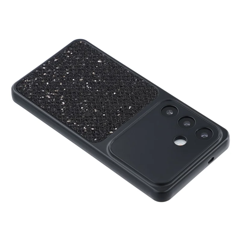 For Samsung Galaxy S25 Case Diamond Glitter TPU Shockproof Cover - Black