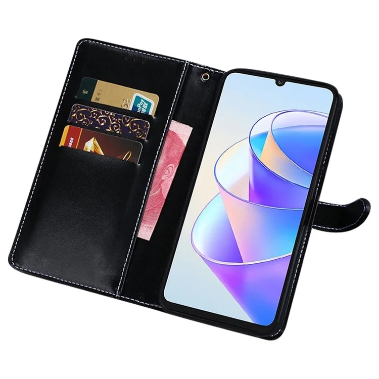 Idewei Magnetic Grotective Flip Cover Для Honor X40 GT 5G / X9 5G / X30 5G / Magic4 Lite 5G, Антибальная Крокодила Текстура PU - Черный