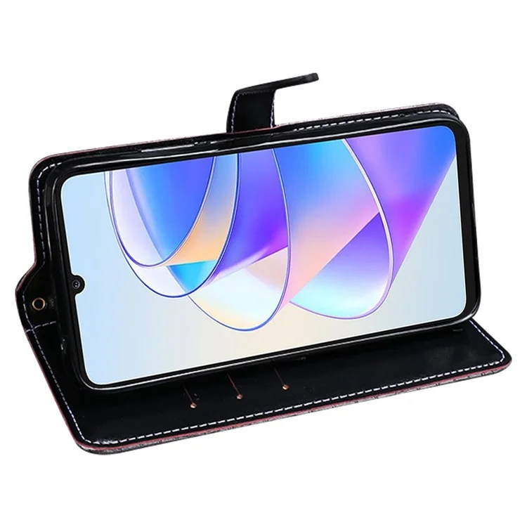 Idewei Magnetic Grotective Flip Cover Для Honor X40 GT 5G / X9 5G / X30 5G / Magic4 Lite 5G, Антибальная Крокодила Текстура PU - Черный
