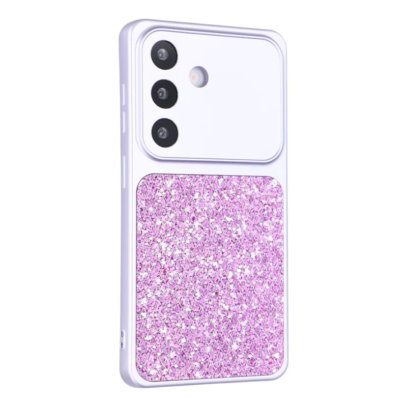 For Samsung Galaxy S25 FE Case Diamond Glitter TPU Shockproof Cover - Purple