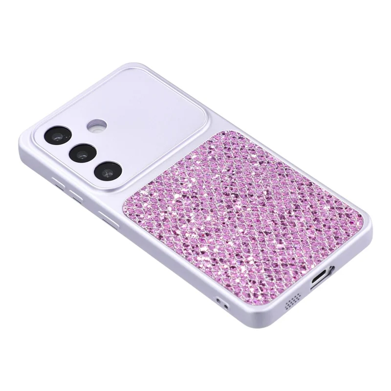 For Samsung Galaxy S25 FE Case Diamond Glitter TPU Shockproof Cover - Purple