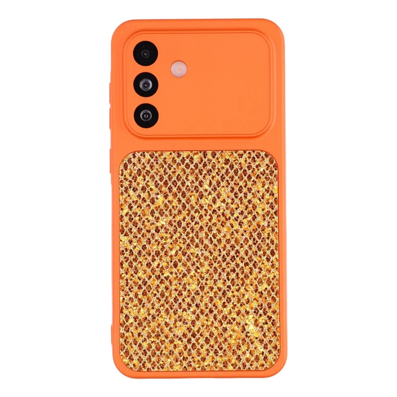 Case For Samsung Galaxy A17 5G  /  4G Diamond Glitter TPU Shockproof Cover - Orange