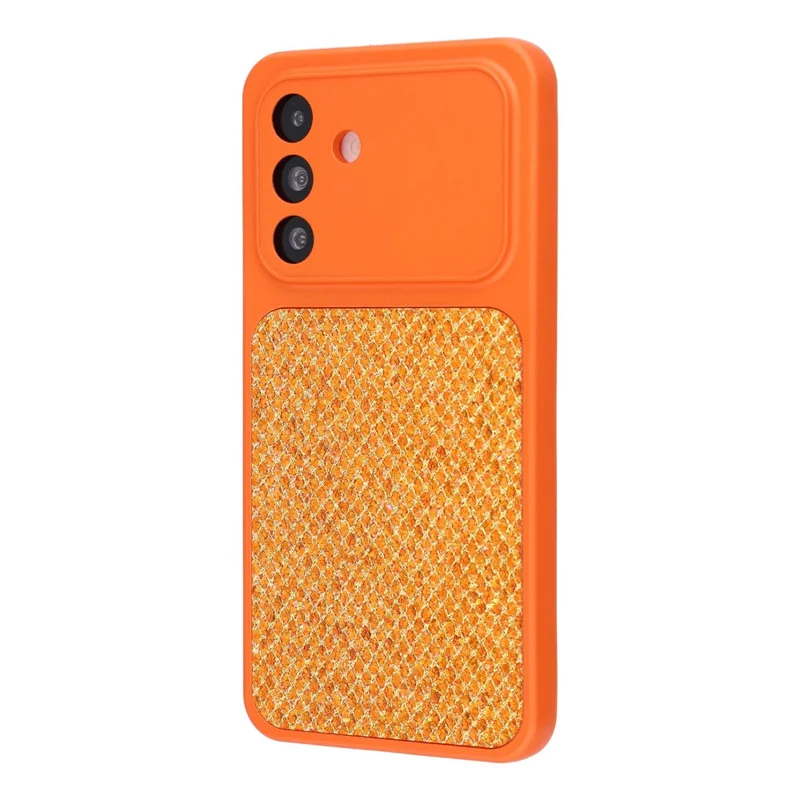 Case For Samsung Galaxy A17 5G  /  4G Diamond Glitter TPU Shockproof Cover - Orange