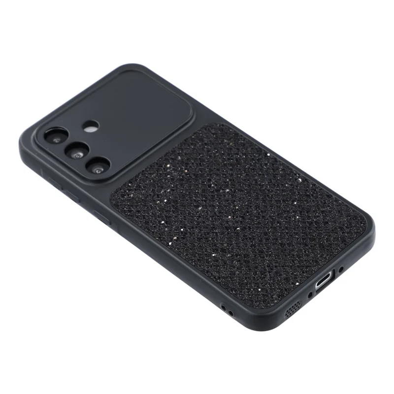 For Samsung Galaxy A36 5G Case Diamond Glitter TPU Shockproof Cover - Black