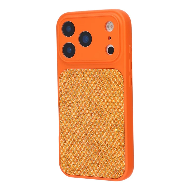 For iPhone 17 Pro Max Case Diamond Glitter TPU Shockproof Cover - Orange