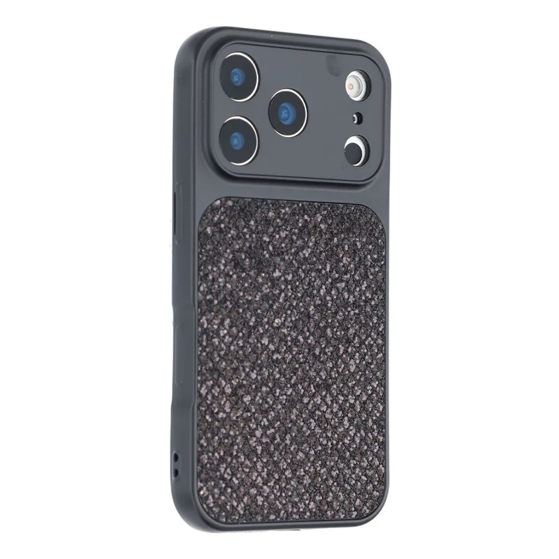 For iPhone 17 Pro Case Diamond Glitter TPU Shockproof Cover - Black