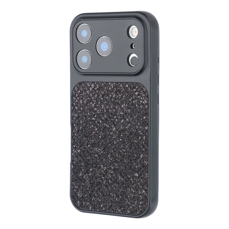 For iPhone 17 Pro Case Diamond Glitter TPU Shockproof Cover - Black